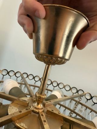 Lámpara de Techo Vintage Cristal y Metal