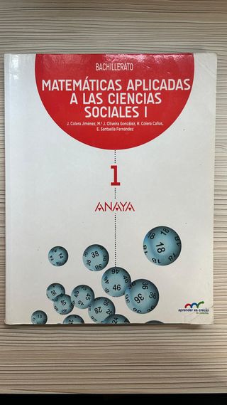 Libro matemáticas Anaya 1° bachiller