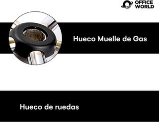 Base giratoria para silla de metal plateado