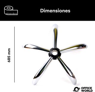 Base giratoria para silla de metal plateado