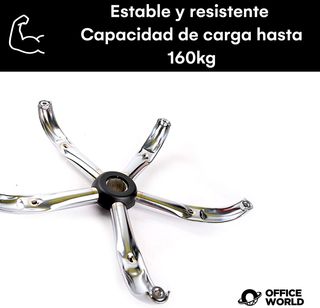 Base giratoria para silla de metal plateado
