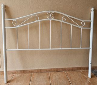 Cabecero de forja blanco 135 cm