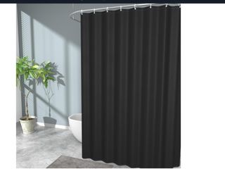 Cortina de ducha negra 2m x 2m