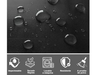 Cortina de ducha negra 2m x 2m