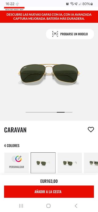 Cristales de recambio Ray-Ban