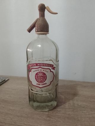 Botella sifón antigua Juan Comas