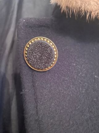 Cappotto in pura lana nero con pelliccia