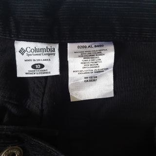 Calças Columbia Corduroy Tamanho M/42 Pretas