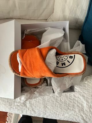 Sandalias Bimba y Lola Naranja Piel Nuevas