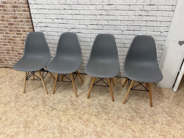 Pack 4 Sillas Nórdicas Grises