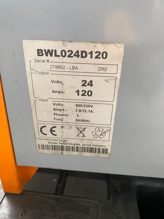 CARGADOR BATERIAS EXIDE TECNYS 24V 120A (219892)