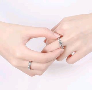 Anillos de Compromiso Plata  con Circonios