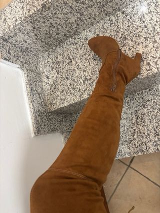 Stivali donna marroni con tacco