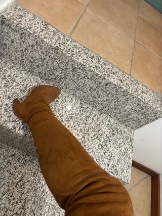 Stivali donna marroni con tacco