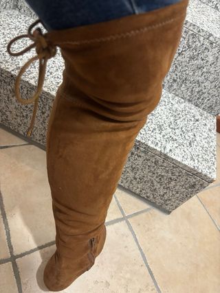 Stivali donna marroni con tacco