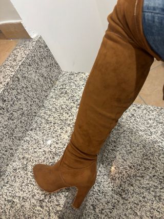 Stivali donna marroni con tacco