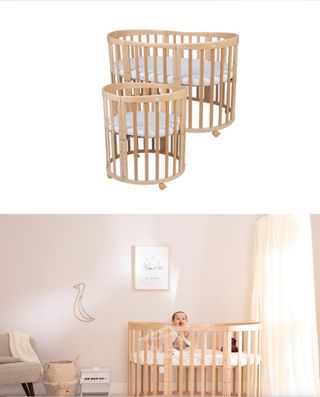 Cuna redonda evolutiva color verde