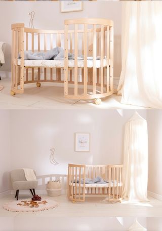 Cuna redonda evolutiva color verde