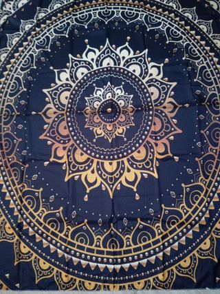 Arazzo Mandala Nero e Oro