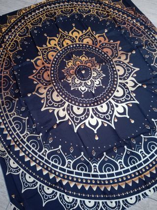 Arazzo Mandala Nero e Oro