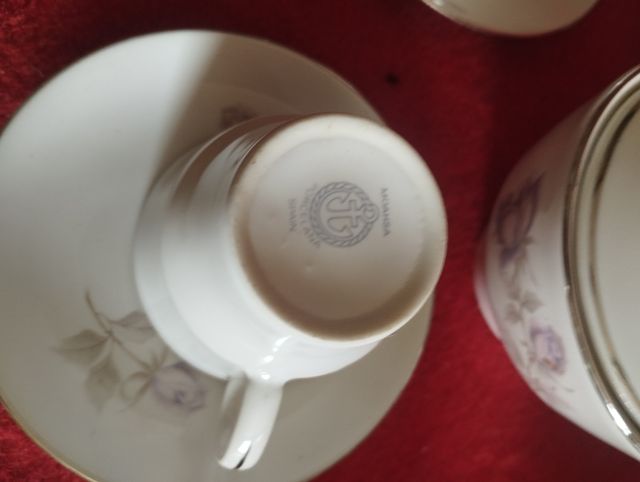 Juego de café porcelana floral hecho en España