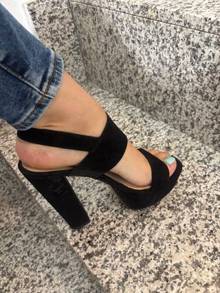 Sandali donna neri con tacco