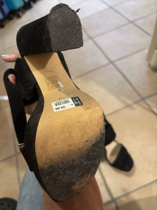 Sandali donna neri con tacco