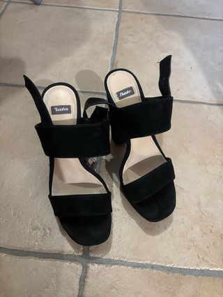 Sandali donna neri con tacco