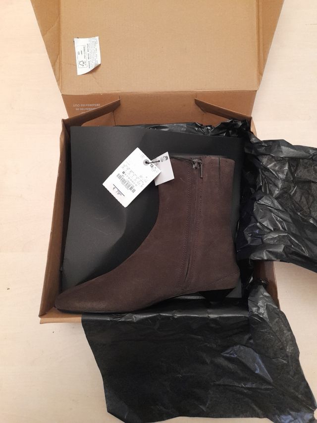 Botas de piel Zara marrones