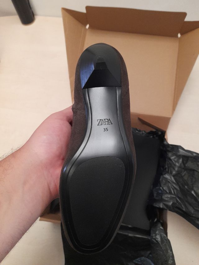 Botas de piel Zara marrones