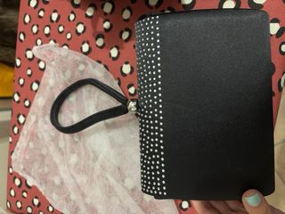 Pochette donna nera con strass