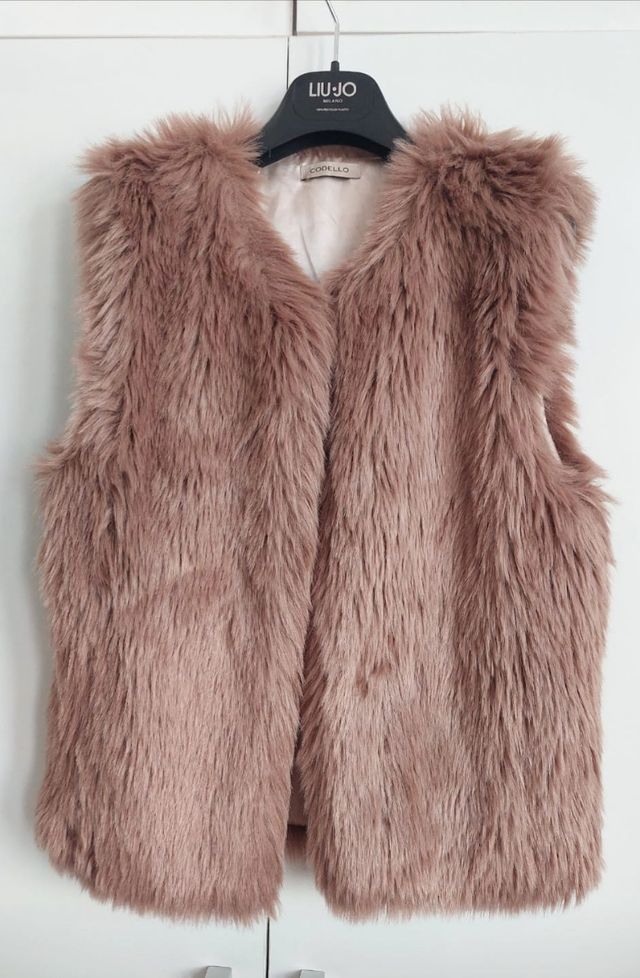 Gilet in pelliccia rosa Codello taglia unica