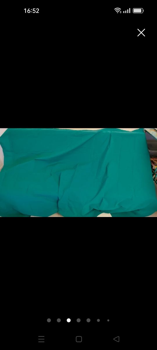 Retales tela algodón verde quirúrgico