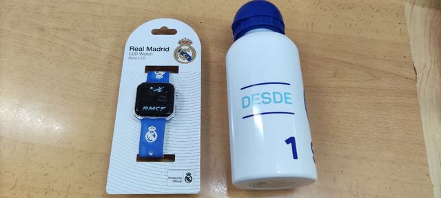 Pack Real Madrid: Botella + Reloj LED