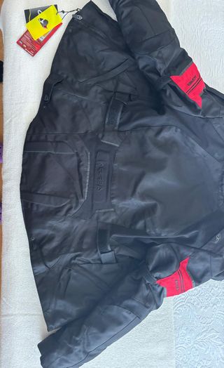 Cazadora Moto Mujer Acerbis Negra Roja talla s