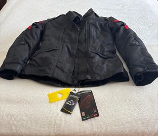 Cazadora Moto Mujer Acerbis Negra Roja talla s