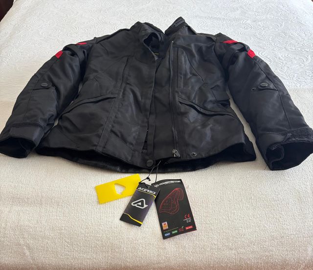 Cazadora Moto Mujer Acerbis Negra Roja talla s