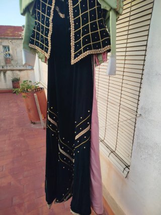Traje Moros y Cristianos Negro/Verde