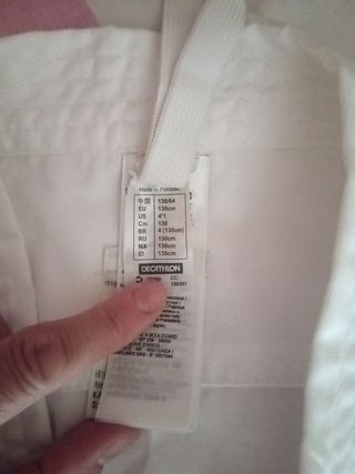 Kimono Karate Blanco Nuevo 130 cm niño

