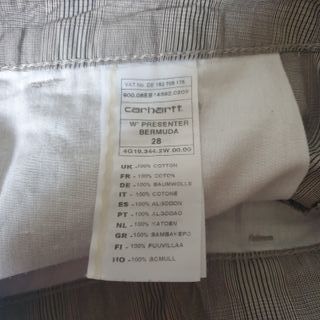 Calções Carhartt Homem Tamanho 28 Cinza Riscas