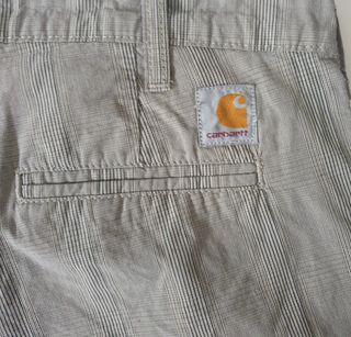 Calções Carhartt Homem Tamanho 28 Cinza Riscas