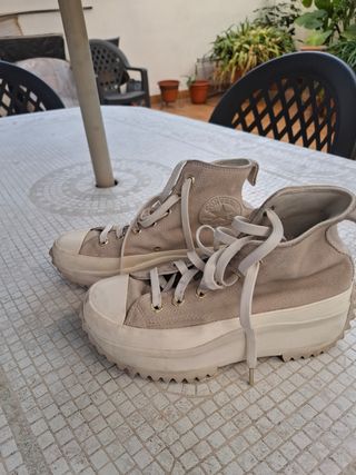 Converse Run Star Hike Plataforma Beige