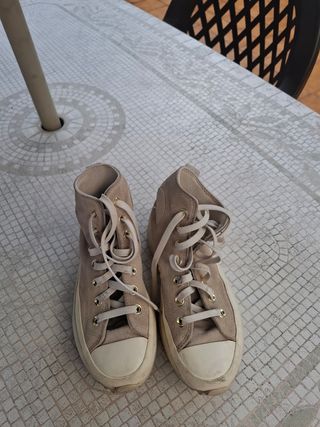 Converse Run Star Hike Plataforma Beige