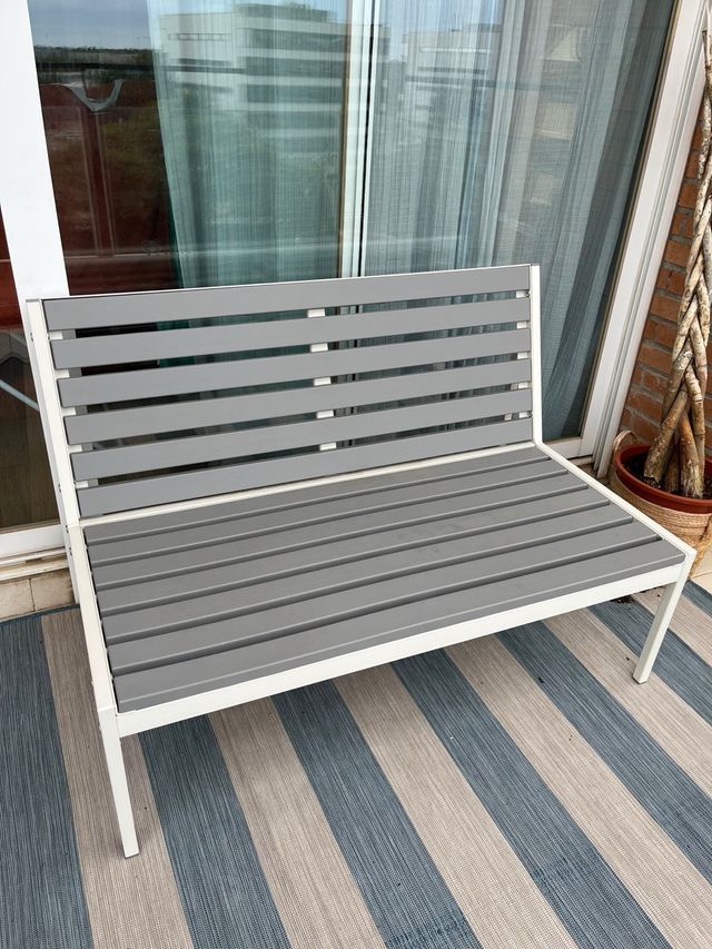 Banco Exterior Gris Ikea JOLPEN de segunda mano por 50 EUR en