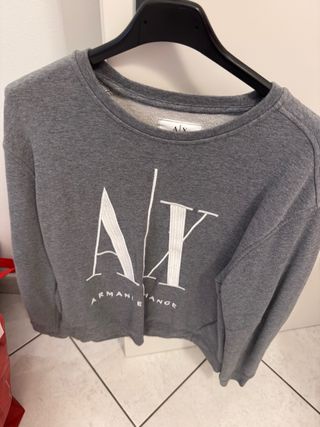 Felpa AX Armani Exchange Grigia Taglia M