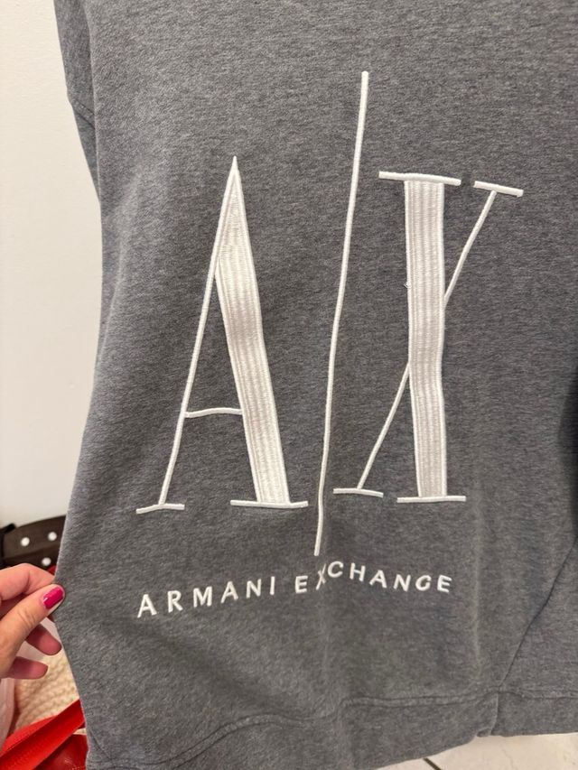 Felpa AX Armani Exchange Grigia Taglia M