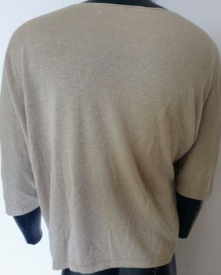 Blusa L'atelier de Mila dourada com brilho tam L