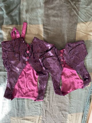 Chaleco lentejuelas niña morado. 