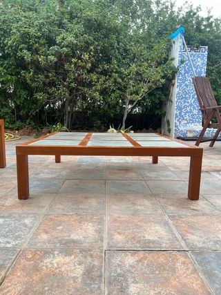 Conjunto mesas de comedor de madera