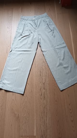 Pantalón Wide Leg Massimo Dutti Verde